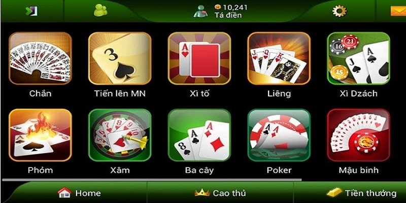 Trò chơi phổ biến tại sảnh game bài của Kubet77